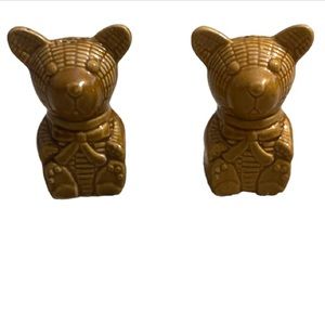 Vintage Ceramic Teddy Bear Salt & Pepper Shakers